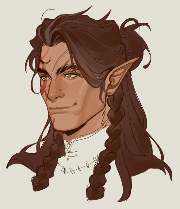 A younger halsin I drew a while back, for my own sanity <3