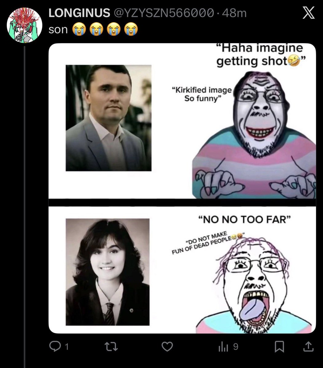 kiestr4's tweet image. Charlie Kirk was a racist ,, homophobe and had HORRIBLE opinions . Junko Furuta was an innocent SCHOOL GIRL she didn’t do anything wrong she was innocent. Just let the poor girl rest fuck you . And fuck charlie kirk