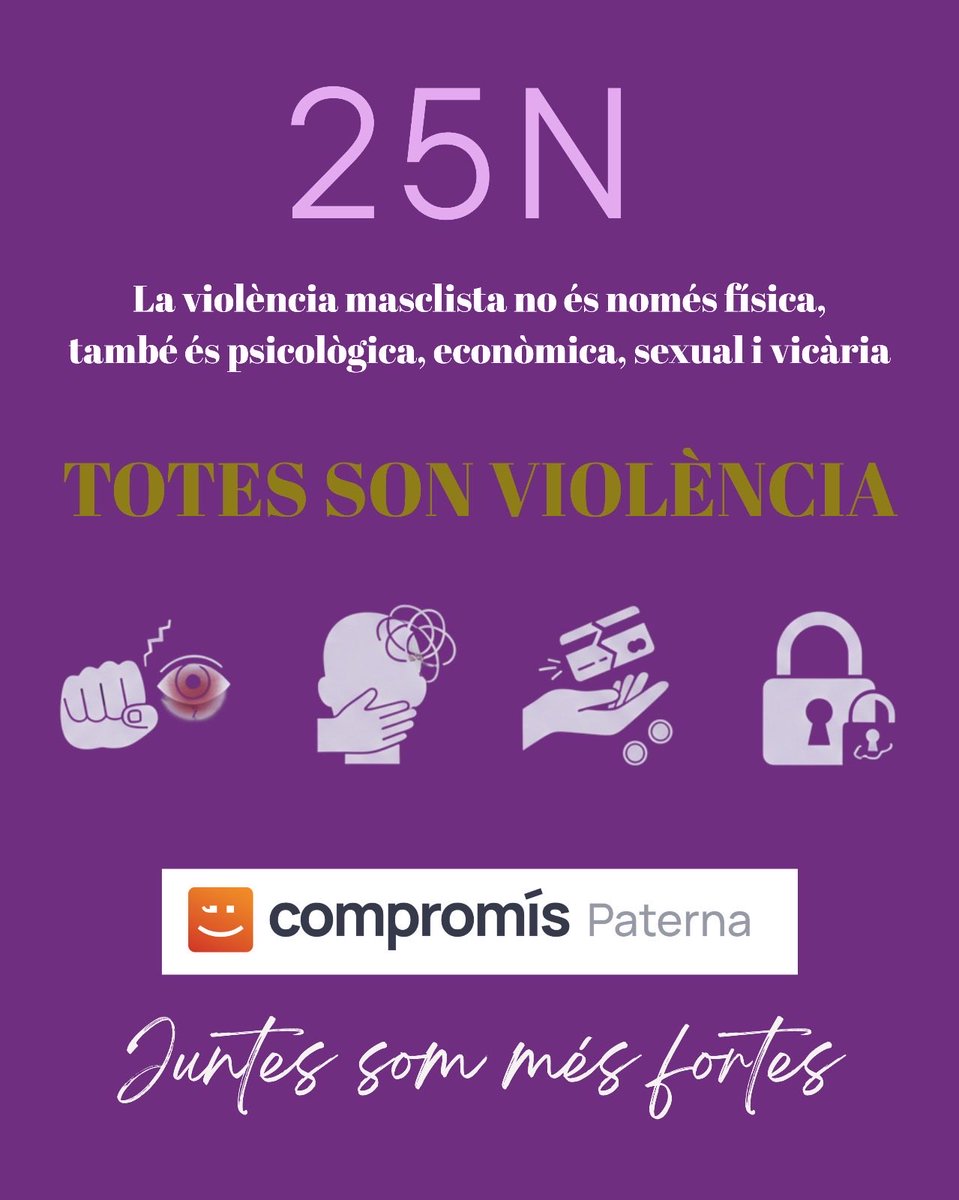 C_per_Paterna's tweet image. 🟣 Hui alcem la veu per totes les dones que han patit i pateixen violència masclista.

💜 No mirarem cap a un altre costat.
💜 No farem ni un pas enrere.
💜 Construïm, juntes i junts, una Paterna lliure de violències.

#25N #NiUnaMenys #Feminisme