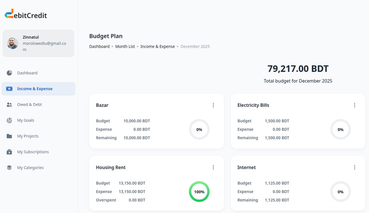 jinnatul_md's tweet image. I trust what we built.
I run all my monthly expenses inside DebitCredit—simple, clean, and reliable.

70% limited discount is now available.

debitcredit.devfik.com

#debitcredit #buildinpublic #fintech #budgetingapp