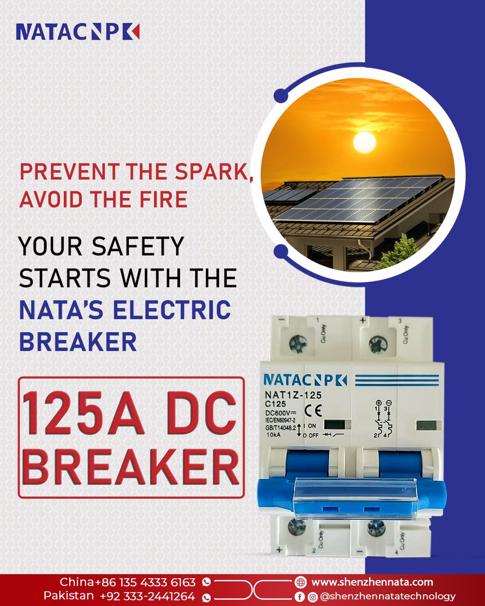 ShenzhenNata's tweet image. 𝐏𝐨𝐰𝐞𝐫 𝐔𝐩 𝐒𝐚𝐟𝐞𝐥𝐲 𝐰𝐢𝐭𝐡 𝐒𝐡𝐞𝐧𝐳𝐡𝐞𝐧 𝐍𝐚𝐭𝐚 𝐓𝐞𝐜𝐡𝐧𝐨𝐥𝐨𝐠𝐲.🔌

Protect your home or business with 𝐒𝐡𝐞𝐧𝐳𝐡𝐞𝐧 𝐍𝐚𝐭𝐚 𝟏𝟐𝟓𝐀 𝐃𝐂 𝐁𝐫𝐞𝐚𝐤𝐞𝐫. 🌐 Shenzhennata.com
.
.
#ShenzhenNataTechnology #NATA #DCBreaker #SolarSafety #Electrical