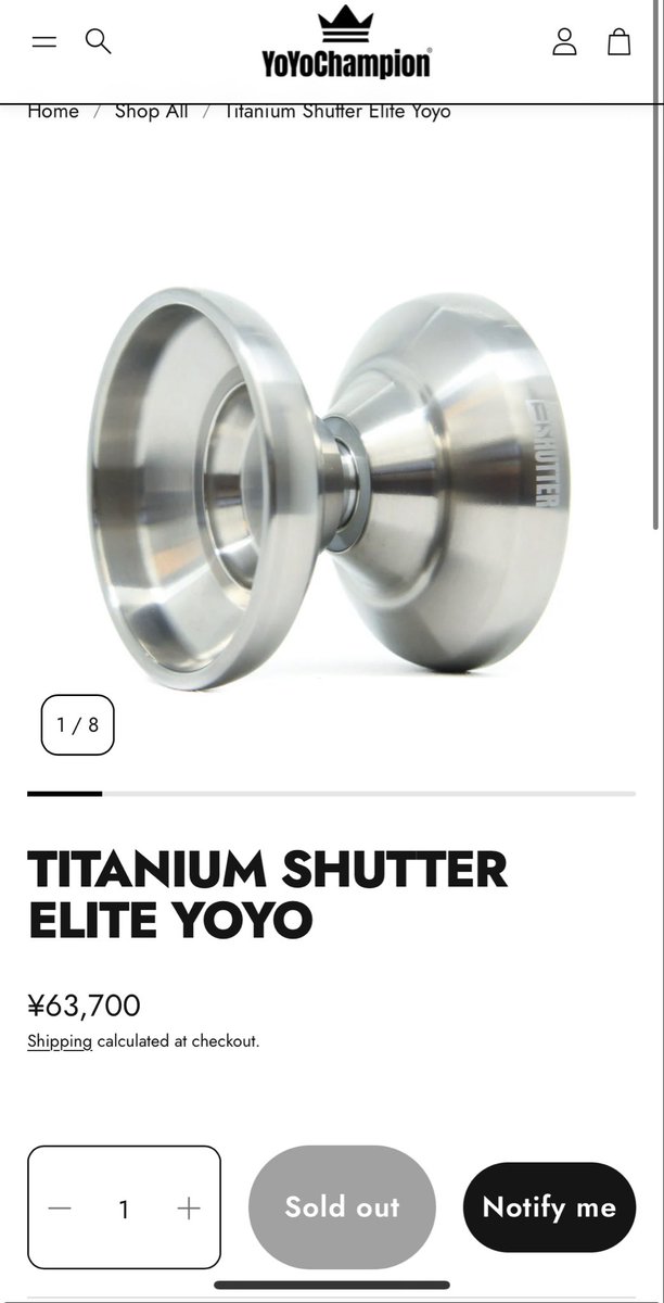 shutter_krownst's tweet image. #yoyochampion
#gentrystein

去年8月下旬に150個ほど一般販売されたシャッターエリートTiが、ついに完売したようです😆