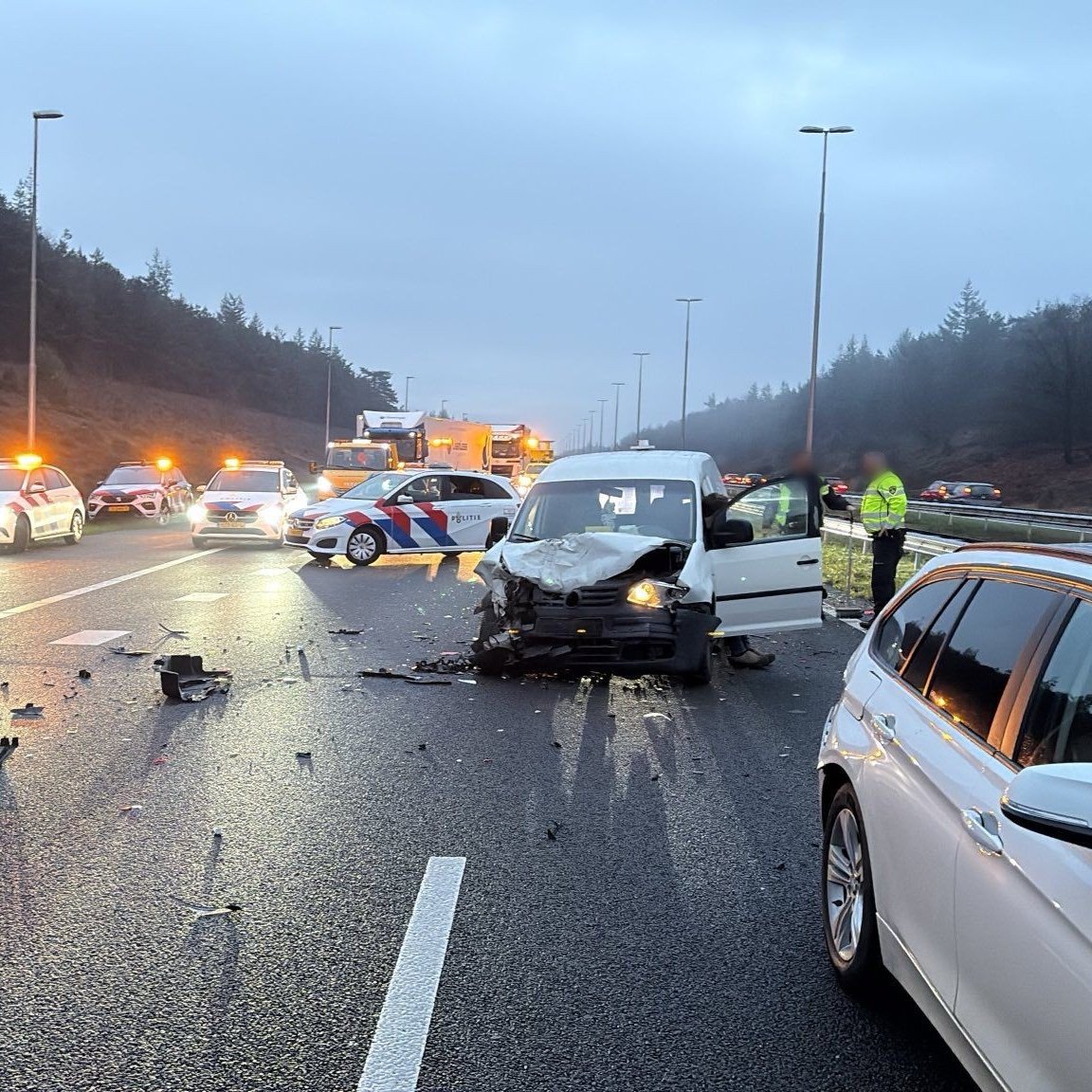 Ongeluk op de A50 bij Heerde leidt tot 9 kilometer file