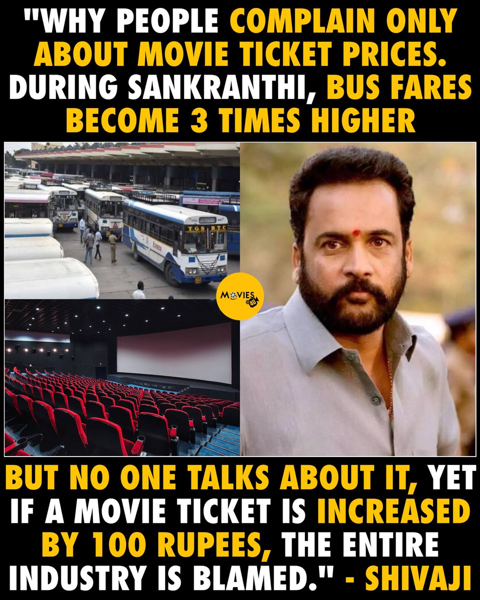 Movies4uOfficl's tweet image. Actor #Shivaji shocking comments about Ticket Price Hikes :