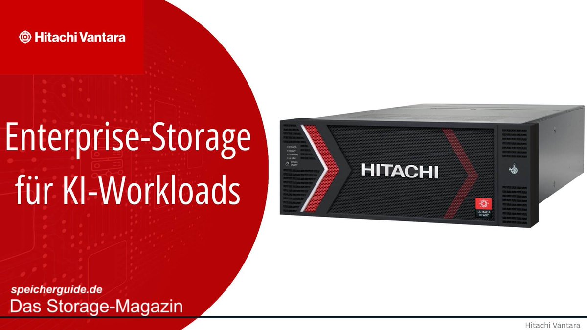 💡 #EnterpriseStorage für KI und #HybridCloud: <a href="/Hitachi/">Hitachi</a>  VSP One Block High End liefert bis zu 50 Mio. IOPS, 8x9 Verfügbarkeit, FIPS 140-3, #CyberResilienz und #UnifiedManagement mit VSP 360.

Mehr dazu im Hitachi-Artikel auf speicherguide.de.
👉 speicherguide.de/storage/enterp…