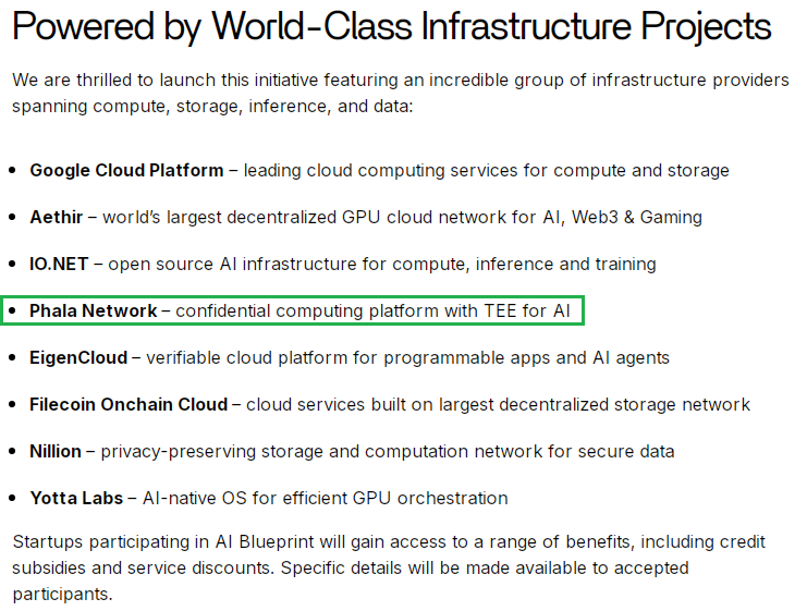 Monad AI Blueprint is a new program supporting teams building advanced on-chain AI applications on <a href="/monad/">Monad (mainnet arc)</a>. 🧠🤖

It provides access to top infrastructure partners and Phala Network plays a key role by offering confidential TEE compute for secure, privacy-preserving AI. 💪