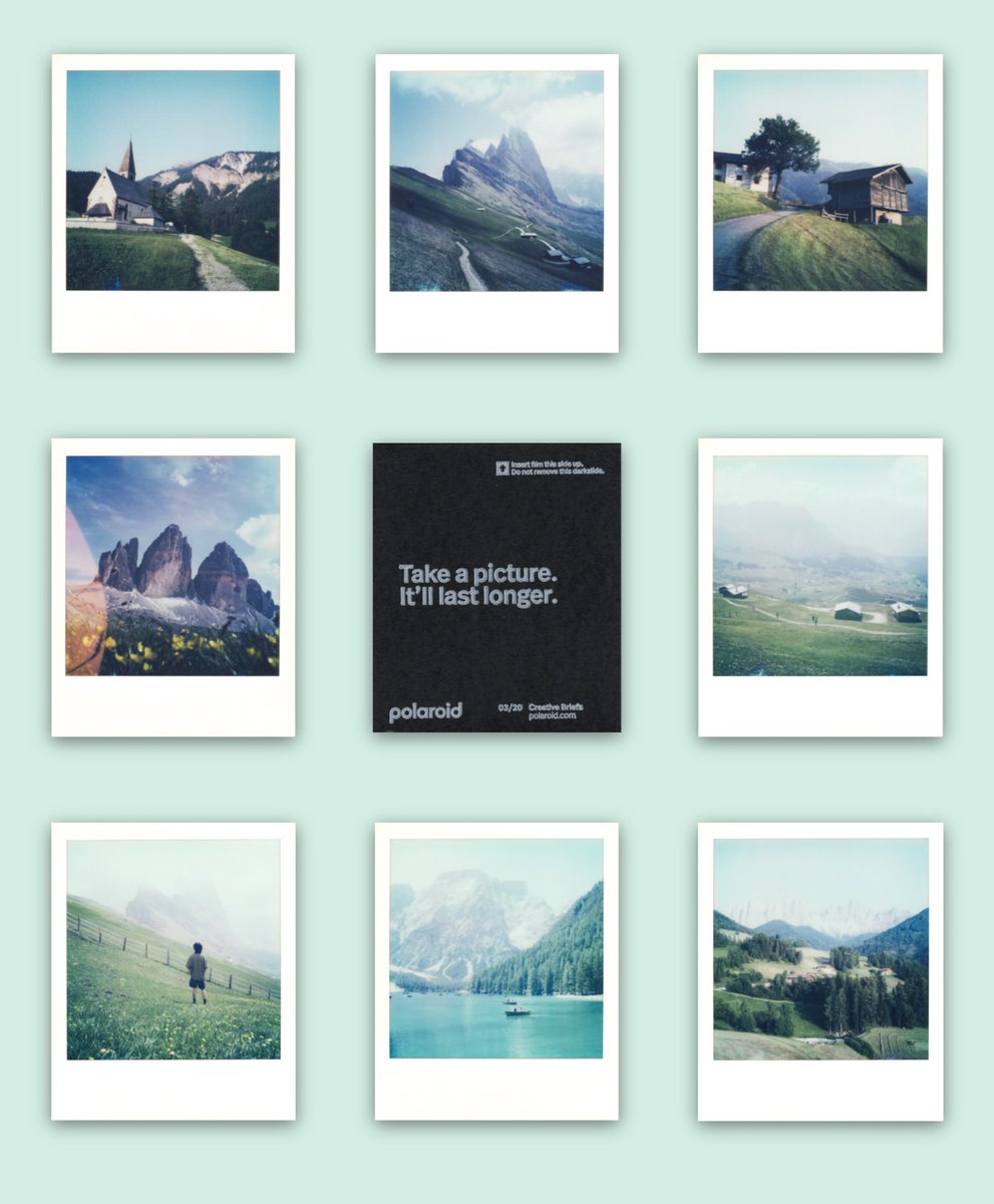 那个留不住的夏天，我把它封存进相纸里
⛰️ Dolomites｜Polaroid i2