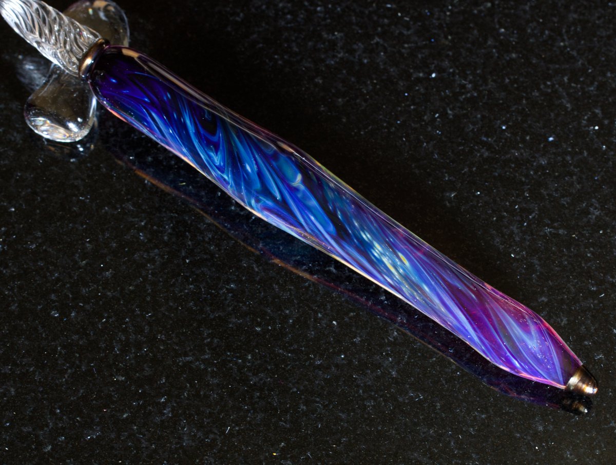 KINOKODAMA ガラスペン 波音 金赤にフュームしたこの青さが好きなんよ🚀 #抽選販売 #ガラスペン