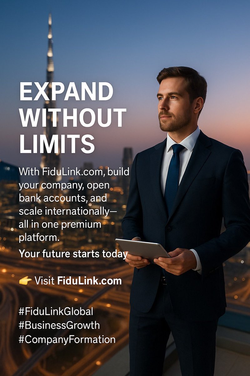 FiduLink's tweet photo. 🌍 FiduLink — Your Global Business Engine.

Building or expanding a company in 2025 should be fast, simple, and frictionless.
With FiduLink, your global journey becomes fully digital, fully secure, and absolutely premium.

✔ Company Formation in 193+ Countries
✔ Banking & FinTech Introduction
✔ Accounting, Compliance & Licensing
✔ AI-Powered Multi-Language Platform (37+ languages)
✔ 24/7 International Support
✔ Premium LegalTech Infrastructure

We empower entrepreneurs, startups, and global companies to operate without borders — with efficiency, precision, and world-class support.

Build. Expand. Dominate.
With FiduLink.

👉 Start your global expansion today: https://t.co/DOCK9Dm0h2

#FiduLink #LegalTech #CompanyFormation #GlobalBusiness #FinTech #Entrepreneurship #BusinessGrowth #InternationalExpansion #PremiumServices #Worldwide