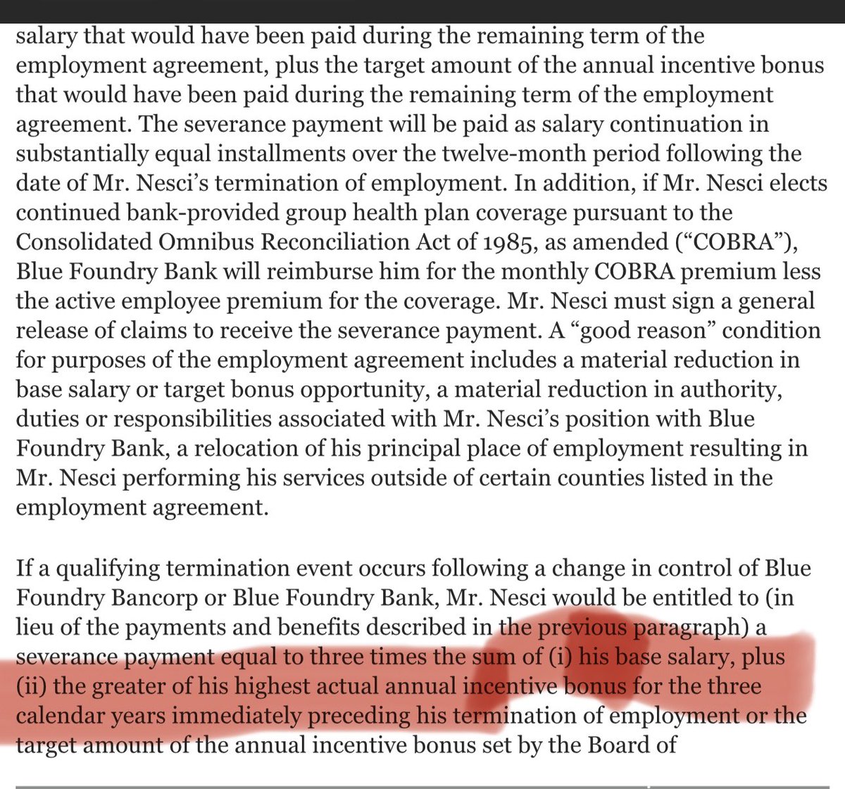 OurBank3's tweet photo. If a customer of @BlueFoundryBank cashed in his CD to buy $BLFY when it converted in 2021, he would have less money than if he’d kept it in CDs. Meanwhile #ShitBank CEO Nesci walks w/ $17M https://t.co/fwQIsLUSyX