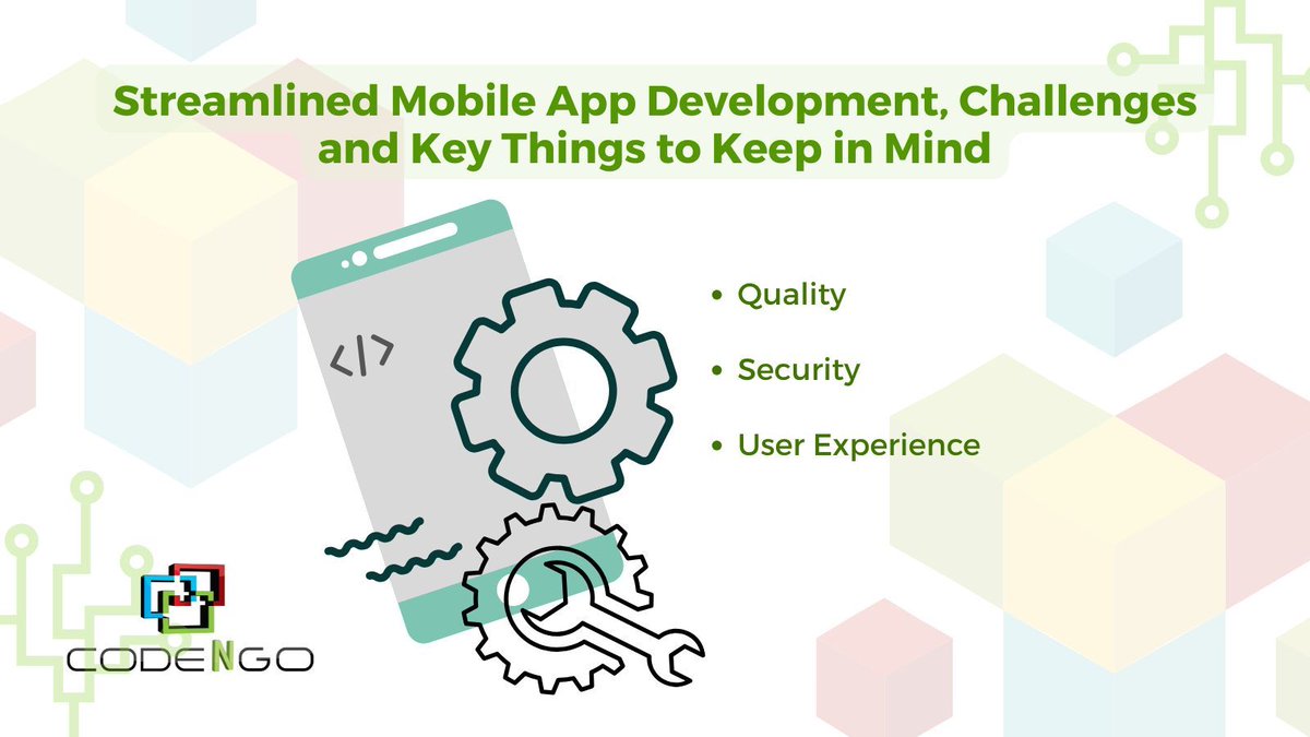 codengo_com's tweet image. Streamlined Mobile App Development enables faster, smarter app creation while tackling challenges in quality, security, and user experience.  blog.codengo.com/streamlined-mo…