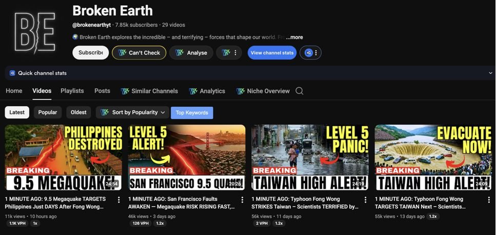 iamvkymunir's tweet image. If you are searching a topic to make a new channel on, you need to check 3 things:
1. Channel start date (When the first video was posted).
2. How many videos are posted.
3. How many total views it got.
This channel was started nearly 2 months ago.
It posted only 29 videos.
Got…