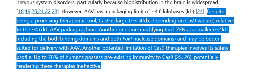 BiotechAnalysst's tweet photo. Despite this beeing nuclease (no need for nuclease anymore)
Nature Paper showing $SGMO #ZincFinger much better than CRISPR in targeting #Angelman #Syndrome
limitation of #Cas9 involves its safety profile
78% of humans preexisting #immunity to Cas9
https://t.co/PNtmKFxaoy https://t.co/ipmwj07uku