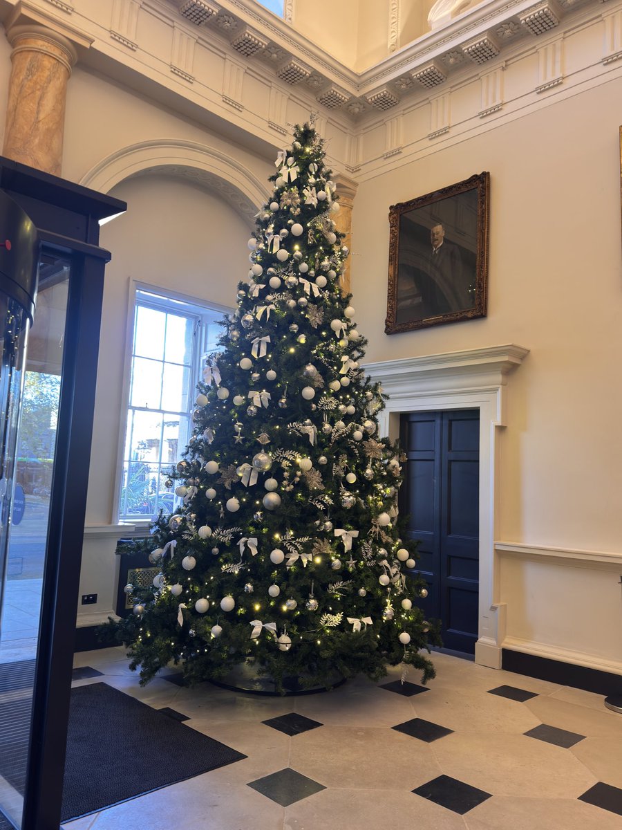 nice to see the Christmas tree up in Leinster House (Irish Parliament building) this morning 🎄🇮🇪