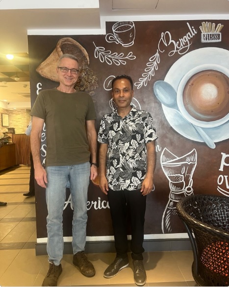 🏃‍♂️ Run Bangladesh 2026! 🌏 Great coffee with good friend Jon Michael Boka. 🎓 Tommy Miah’s 30,000+ graduates will join the walk next July! 👉 runbangladesh.com