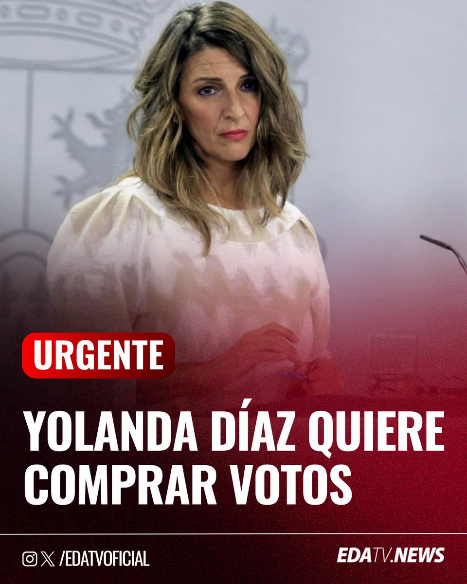 edatvoficial's tweet image. 🇪🇸‼️ | La vicepresidenta pretende regalar 550 euros mensuales a los jóvenes entre 18 y 21 años.
