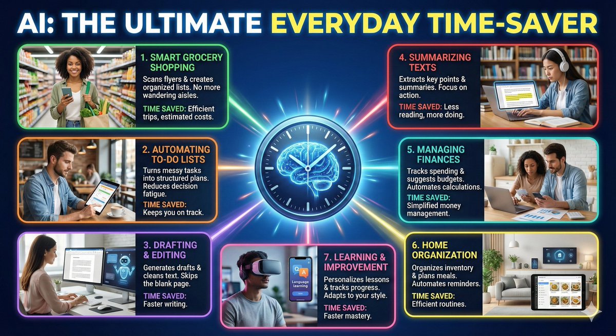 nsosdadpodcast's tweet image. AI isn’t just for tech folks. It’s for anyone who wants life to feel lighter. Groceries, bills, chores, writing, planning. AI can take a lot of that off your plate.
Simple tools. Real help.
aiforordinarypeople.com

#AIforOrdinaryPeople #AITips #AIEveryday