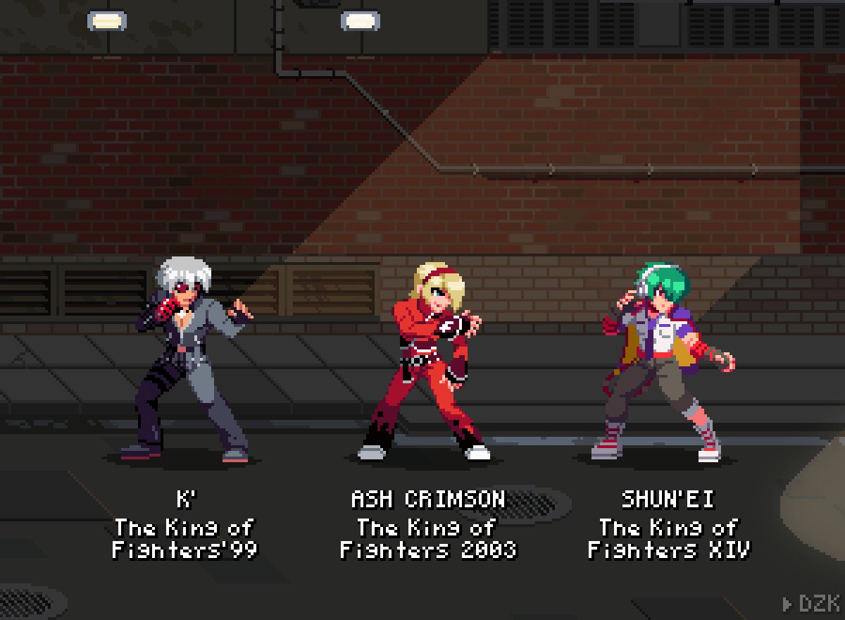 Dez_sprites's tweet image. Some protagonists of SNK games🕹️ - River City Girls style sprites!!!

#pixelart #sprites #SNK #KOF #TheKingOfFighters #FatalFury #ArtofFighting #TheLastBlade #SamuraiShodown #MetalSlug #Ikari #PsychoSoldier #RiverCityGirls #Crossover #videogame #fanart