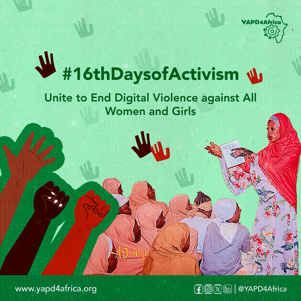 As today marks the beginning of the #16DaysofActivism to End Gender-based Violence, under theme “Unite to End Digital Violence against All.” 

Join us to break barriers, build safe spaces, ensure a future where women and girls thrive in their communities.

 #EndGBV #EndGBVNaija