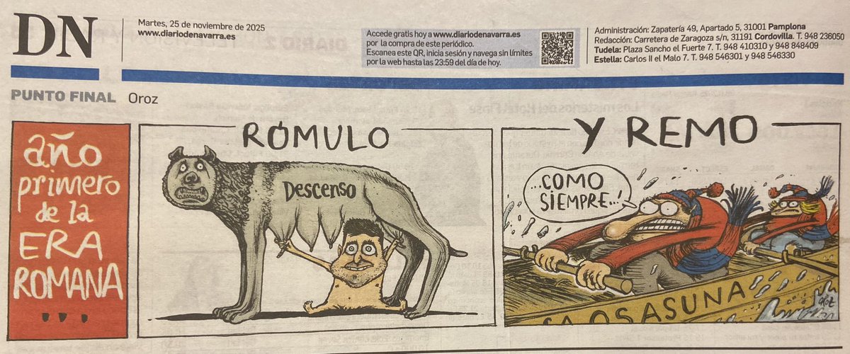 Y con Roma llegó el cambio… lo que no sabíamos era que el cambio era a peor 
Muy grande <a href="/latiradeoroz/">Oroz</a> 👏🏼👏🏼👏🏼