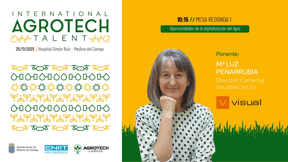 visualNACert's tweet image. Hoy participamos en el #nternationalAgrotechTalent, con @MLuzPe en la mesa “Oportunidades de la digitalización del agro”. Compartir conocimiento, experiencias para una #agricultura #eficiente y #rentable @AgroTechCampus 
👉acortar.link/AHVAqH
#DigitalizaciónAgrícola