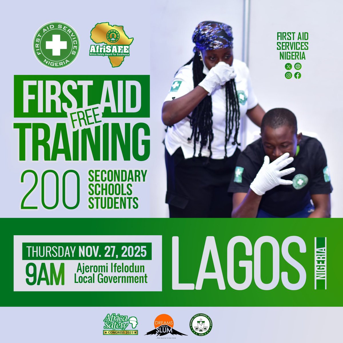 AfriSAFE 2025 Impact Continues to Soar! 

Fresh from three days of delivering excellence to safety professionals in Mombasa, Kenya, AfriSAFE is still making headlines!

In partnership with First Aid Services Nigeria, AfriSAFE is set to sensitise 200 secondary school students in