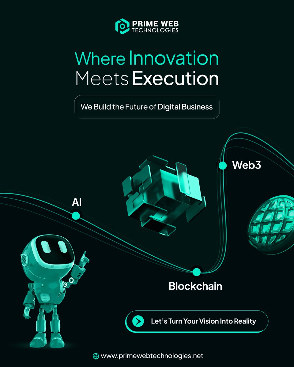 prime_webtech's tweet image. 🚀 𝐄𝐧𝐠𝐢𝐧𝐞𝐞𝐫𝐢𝐧𝐠 𝐍𝐞𝐱𝐭-𝐆𝐞𝐧 𝐒𝐨𝐥𝐮𝐭𝐢𝐨𝐧𝐬 🧩💻

🌎 primewebtechnologies.net

#primewebtechnologies #web3development #blockchaindevelopment #aitechsolutions #futuretechnology #digitalinnovation #emergingtech #businessgrowth #techleaders #nextgentechnology