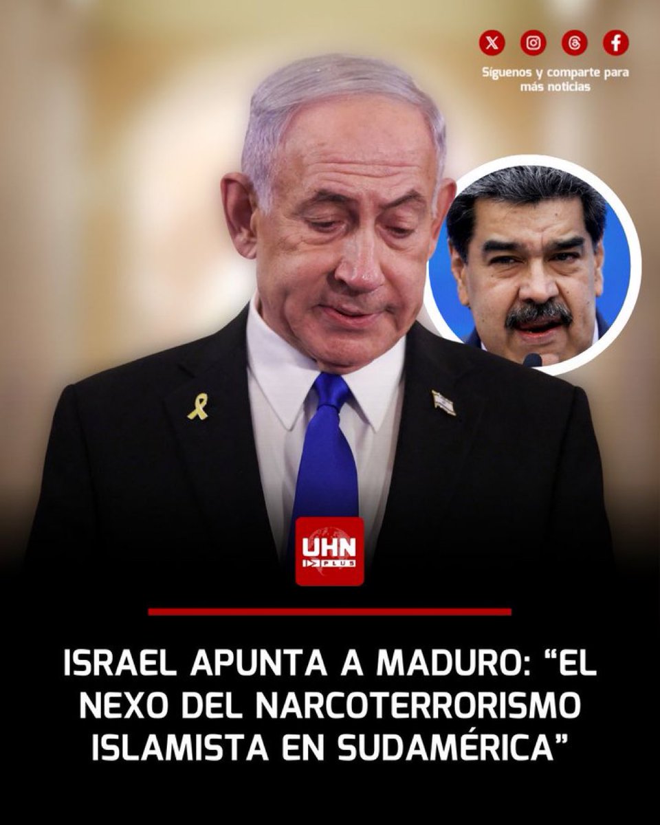 GabyLob's tweet image. Israel acusó al dictador Nicolás Maduro de ser el principal nexo del narcoterrorismo islamista en Sudamérica.