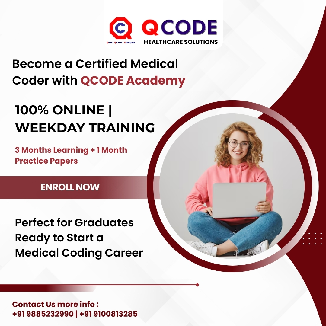 qCodeacademy_'s tweet image. Kickstart your career in healthcare!
Become a Certified Medical Coder with QCODE Academy
📚 100% Online Training
🗓 Weekday Classes
⏳ 3 Months Learning + 1 Month Practice Papers
Learn| Practice 
Your medical coding career starts here! 
#QCODEAcademy #MedicalCoding #MedicalCoder