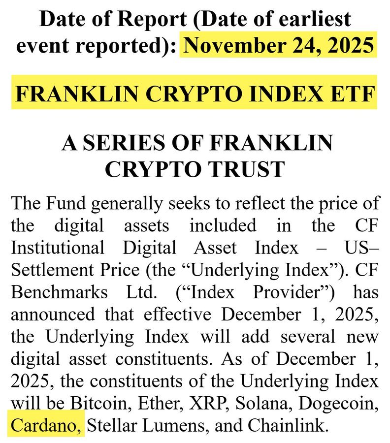 Another Cardano $ADA ETF