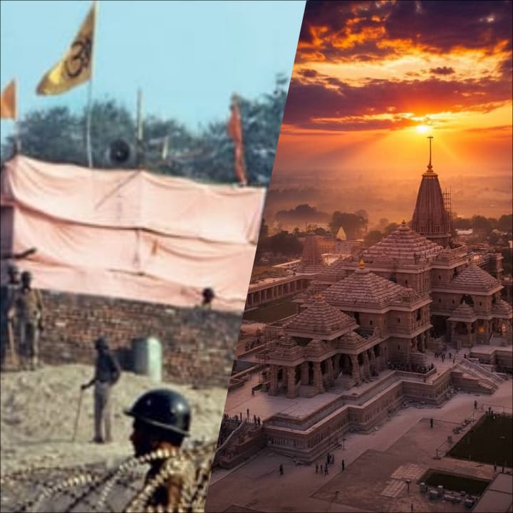 deomandar's tweet photo. #DharmDhwaja  #RammandirAyodhya
तब और अब.. https://t.co/aZULJMdXix