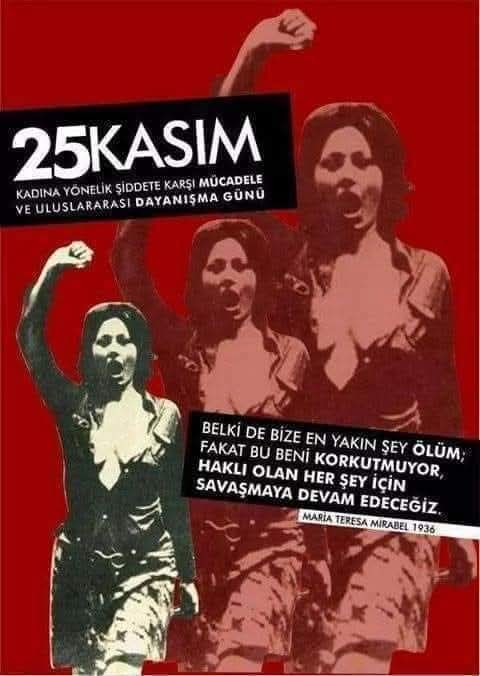 Saray rejimine karşı eşitlik ve özgürlük mücadelesi veren, kadına şiddete karşı uluslararası dayanışma gösteren baş eğmez kadınlara sonsuz selam olsun.