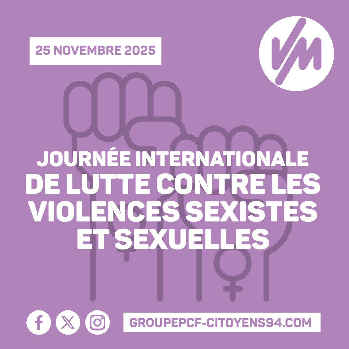 🟣 Journée internationale de lutte contre les violences sexistes et sexuelles

📈Depuis le 1er janvier 2025, l’IOF (Inter Orga Féminicides) dénombre 152 féminicides en France, chiffre qui dépasse déjà celui de l'année 2024.