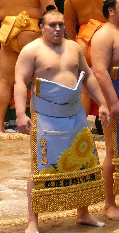 「安青錦」（あおにしき）という四股名には深い意味があることに気づきましたか？　「安」は平穏、「青」はウクライナの色、「錦」は美の象徴。「美しいウクライナに平和あれ」という祈りが込められています。化粧廻しには黄色いヒマワリと青空が描かれている。これ以上雄弁なものがあるでしょうか？