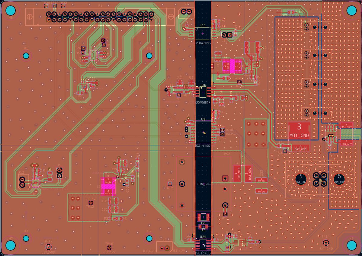 observie's tweet image. This is going to @PCBWayOfficial today, now with explicit part numbers for every passive. Selecting part numbers proved surprisingly important: it led to realistic selection of values, ratings and packages, and required a sweeping layout update.