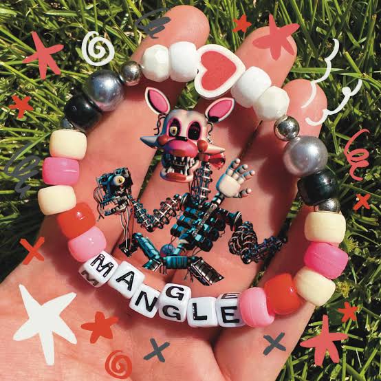 Endoard1's tweet image. oh my GOD i need to buy a bracelet kit before the release of FNAF 2 i have to make fnaf bracelets like these two aaauurghhh im so so excited