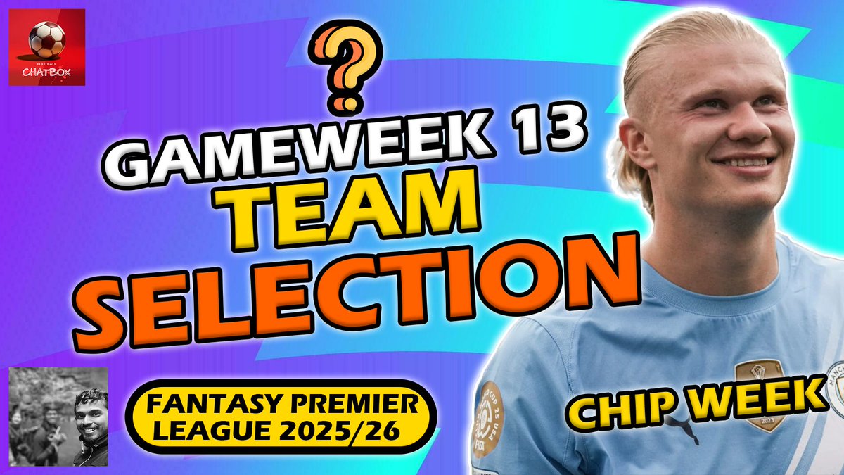 ChatboxExtra's tweet image. FPL GAMEWEEK 13 TEAM SELECTION LIVE! 

It&apos;s Chip Week!! Lot&apos;s to discuss today in terms of Wildcard/Free Hit/Triple Captain discussions as well as transfers.

So come share your teams and also help me figure out a goalkeeper so I can bin petrovic 😂
👉youtube.com/live/ShuH8VRWO… via…