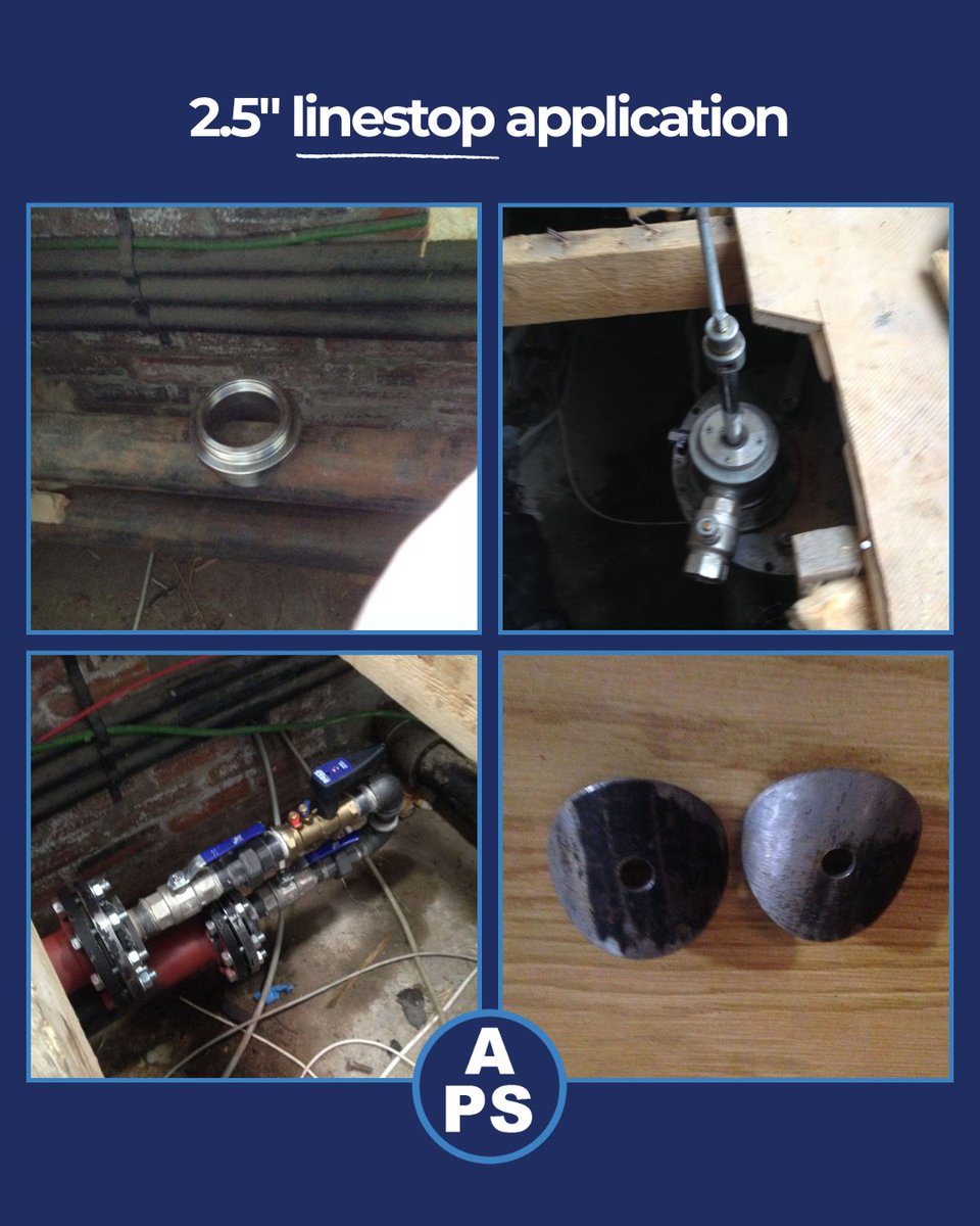 AlliedPipe's tweet image. 2.5&quot; linestop application, controlled, efficient, and completed without interruption.

#Pipework #EngineeringUK #LineStop #APS
