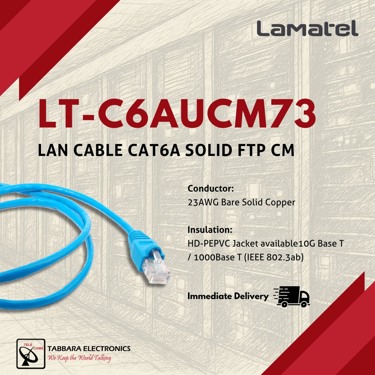 tabbarallc's tweet image. Get our affordable Cat5e, ideal for multimedia solutions and transmission of large data sets. 

#TabbaraElectronics #Lamatel #lan #ethernet #communications #abudhabi #dubai #LSZH #middleeast #Cat5e #DigitalTransformation 
#ملتزمون_ياوطن
#نتصدر_المشهد