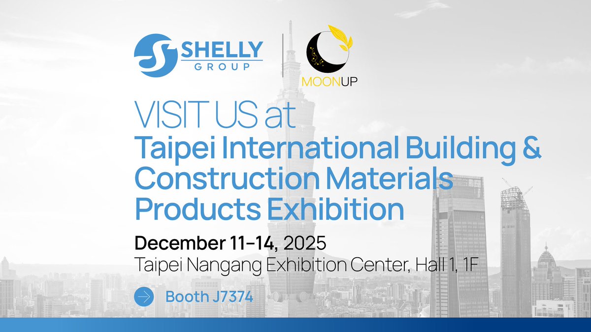 shelly_IoT's tweet image. 🇹🇼 Taipei, we’re coming!
Shelly Group &amp;amp; MoonUp will be at the Taipei International Building &amp;amp; Construction Materials Exhibition. 
📅 Dec 11–14 |📍 Taipei Nangang Exhibition Center, Hall 1, 1F

Visit us and explore our smart building &amp;amp; energy-management solutions!