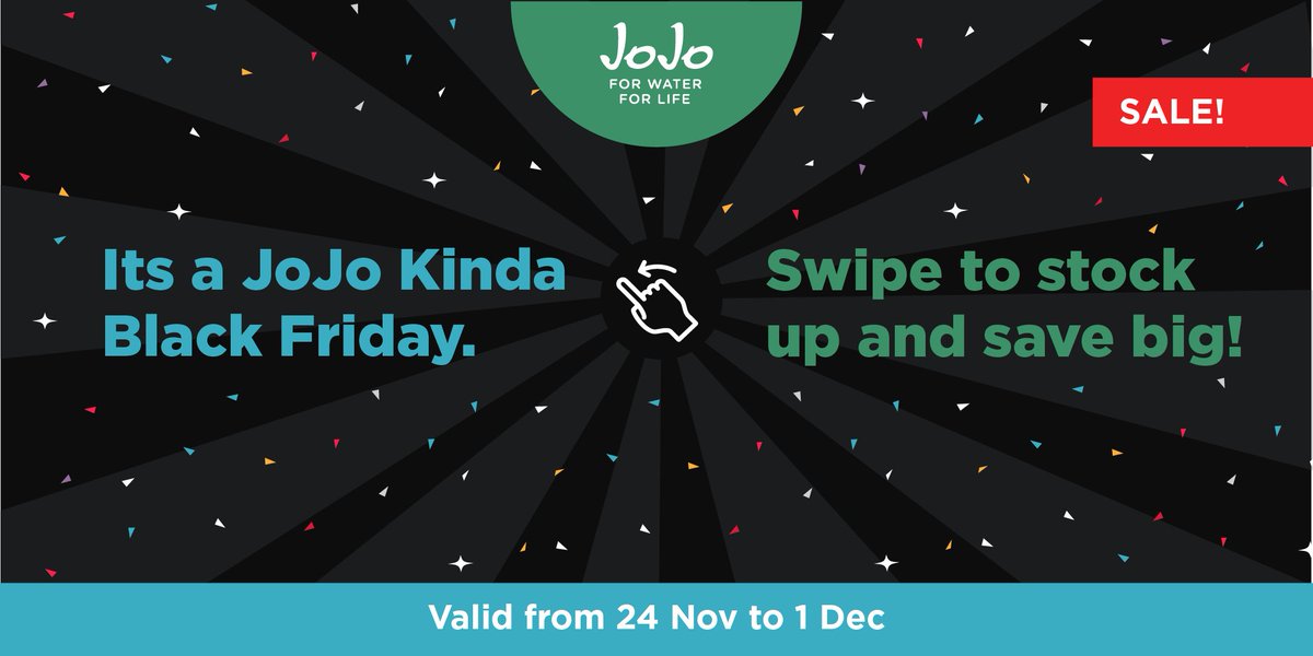 JoJo_tanks's tweet image. 💧 Black Friday is here, and so are the deals!​

Get ready to save big on JoJo’s most loved products this season.​
Quality. Savings. Sustainability. All in one.​

🕒 Limited-time only: ow.ly/WOZr50Xxj3l

#JoJo #JoJoTanks #WaterSolutions