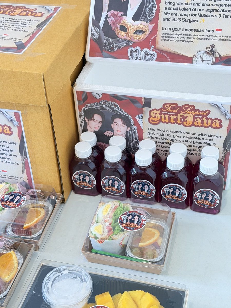 noweiyca's tweet image. Sending all our wishes through today’s food support for @swensurf &amp;amp; @javabh28 💖

from : @noweiyca @spiritchaeboI @astonorthiveva @gropve @sleptonscene @cry4naravit @usernameisharsh @perthata @forurfourth @kengnampink @chontonn

MAGIC VIBES MAXIMIZED X SJ
#GMMTV2026XSurfJava