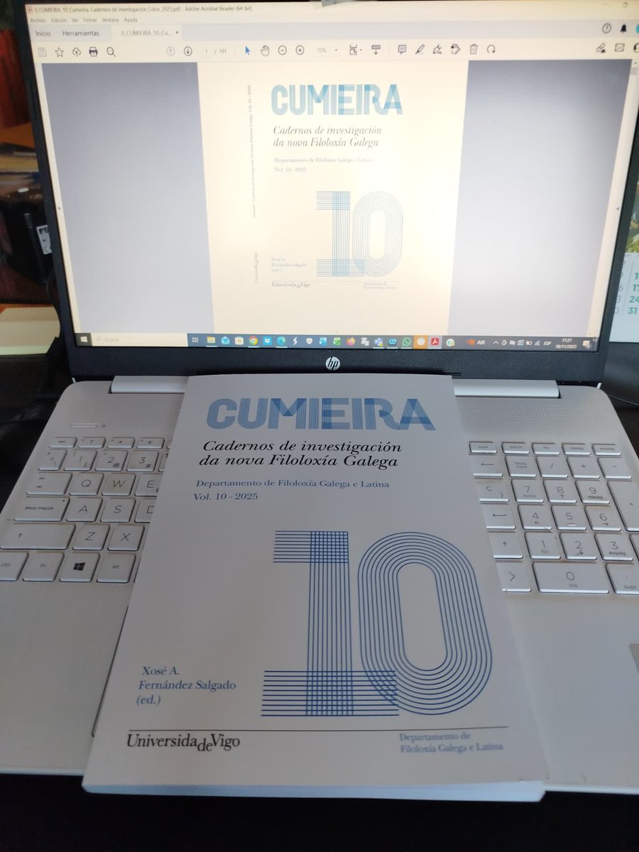 Eis o nº 10 de "Cumieira" (2025), cun balance dos 10 anos da revista e estudos sobre política lingüística familiar en Vigo, a variedade do castelán de "Fariña", unha proposta de diccionario LGBT+ en galego, a situación do seseo en Tui e Tomiño e a recensión de "A fala de Vigo".