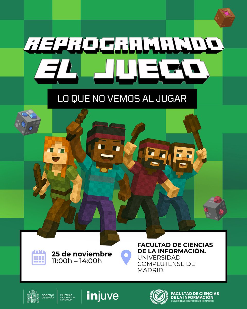 ¡Comenzamos la Jornada 'Reprogramando el juego: Lo que no vemos al jugar'!

🔴▶️ Sigue el evento en directo aquí: youtube.com/watch?v=vuTpaT…