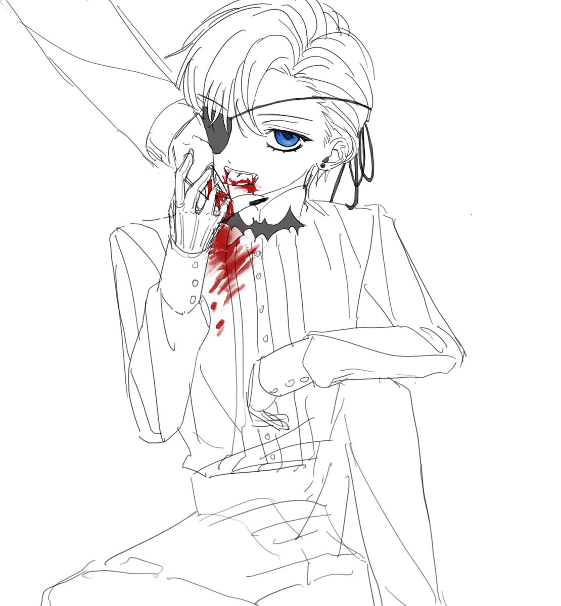 동아리에서 뱀파이어 주제로 스말 그렸어요ㅎㅎ
#黒執事 #흑집사