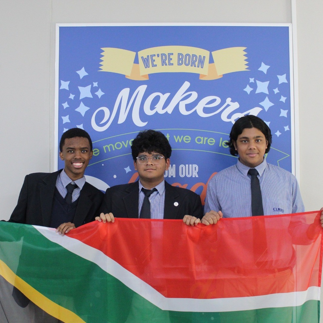 Yesterday, Curro Aurora’s Team Foresight departed for Singapore to compete in the World Robot Olympiad! 🤖 Niraav, Jayden and Arnez will showcase their device supporting visually impaired individuals. Proud of all our learners and Curro educators attending as judges! 🌍✨ #Curro