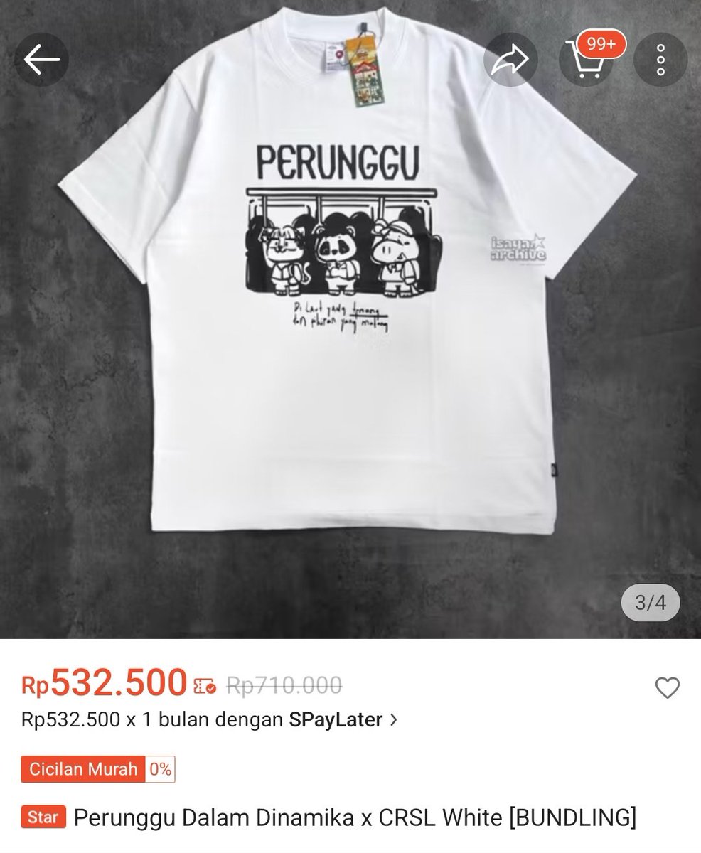 kolonigigs_'s tweet image. Beli kaos Perunggu &quot;Daldin&quot; bonus kaos yang kolabs Crsl harga 500an worth it gak ya kira-kira? 😗😗

🛒s.shopee.co.id/3qFYX3W4vJ