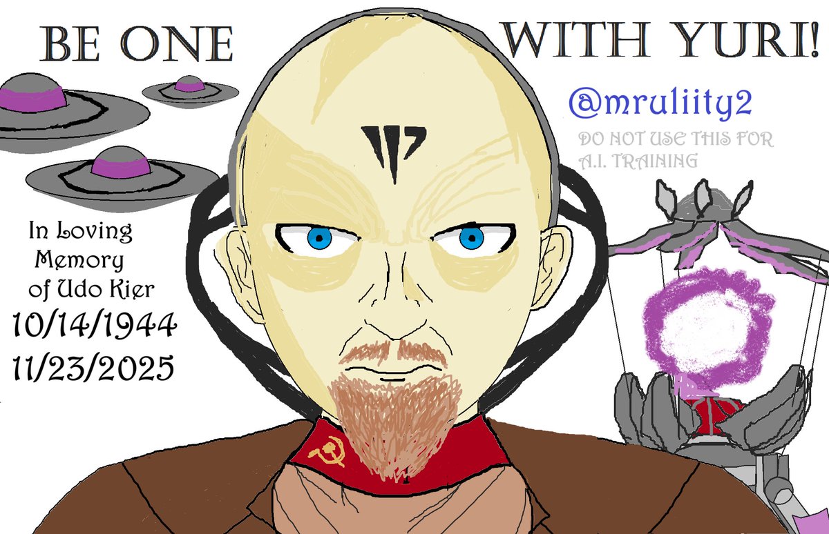 mruliity2's tweet photo. it was a sad and Tragic news that Yuri's actor Udo Kier has passed away 2 days ago...

i have this OLD Throwback Drawing as a Tribute... may his soul Rest in Peace!(Be One with Yuri... forever!)👼

#ThrowbackTuesday
#Fanart #BeOneWithYuri #Yuri
#RedAlert2 #RIPudokier #UdoKier https://t.co/wurqoDX6Fa