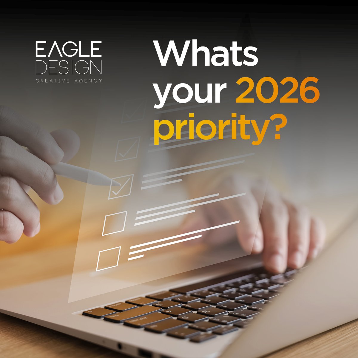 EagleDesignLtd's tweet image. What’s YOUR 2026 priority? 👇

✅ More Leads
✅ More Visibility
✅ More Time Back

✅ ✅ All of the Above 🙋‍♂️🙋‍♀️

#MarketingHelp #SMEOwnersUK #StrategySupport #PlanAhead2026 #EagleDesignUK