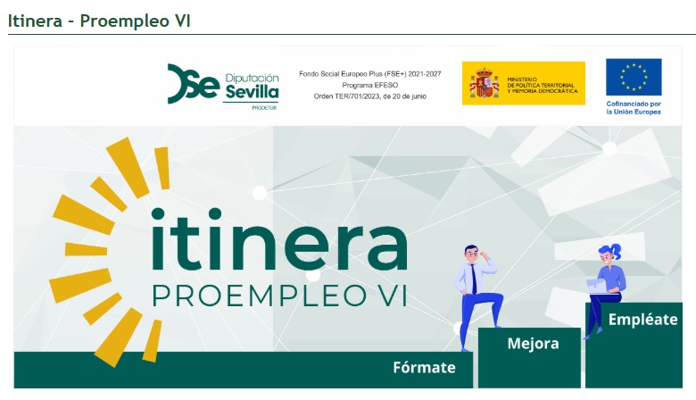 📢 La <a href="/DIPUSEVI/">Diputación de Sevilla</a> lanza la sexta edición de su programa 𝙄𝙩𝙞𝙣𝙚𝙧𝙖-𝙋𝙧𝙤𝙚𝙢𝙥𝙡𝙚𝙤 𝙑𝙄, dirigido a personas desempleadas. Combinando formación, prácticas profesionales y orientación. 

➕ INFO 👉🏼 ow.ly/Kv7k50XxjzA vía <a href="/prodetur/">Prodetur DipuSevilla</a>

🗺️ #SevillaProvinciaEmpleo #NoticiasSEV
